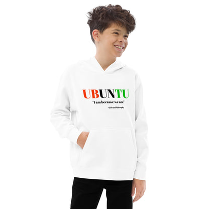 UBUNTU Kids Fleece Hoodie by SobG Designs