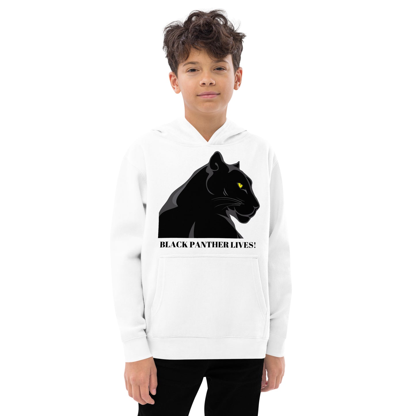 Kids BLACK PANTHER LIVES!  Unisex Fleece Hoodie by SobG Designs