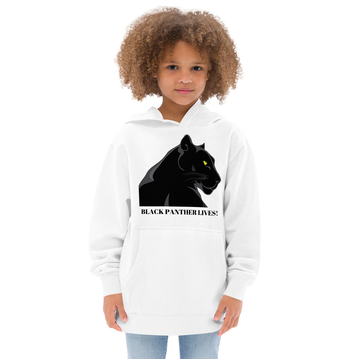 Kids BLACK PANTHER LIVES!  Unisex Fleece Hoodie by SobG Designs