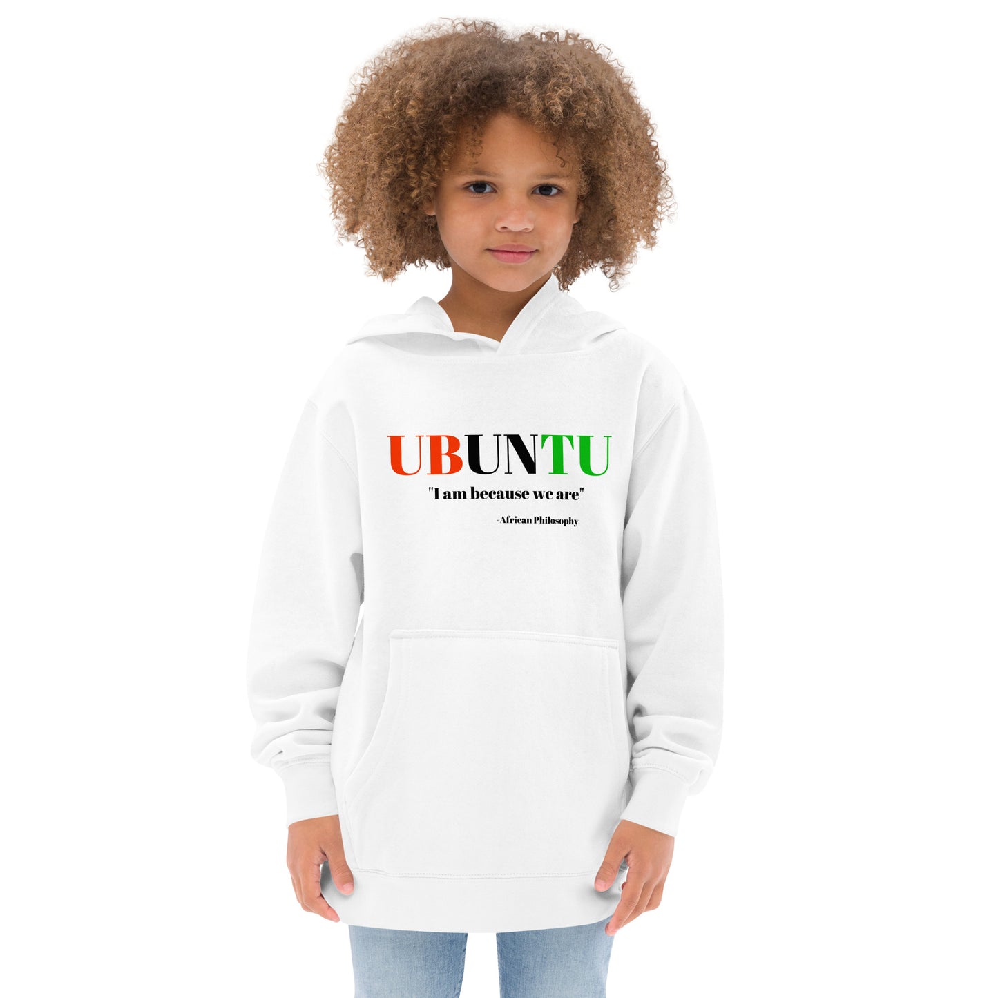 UBUNTU Kids Fleece Hoodie by SobG Designs