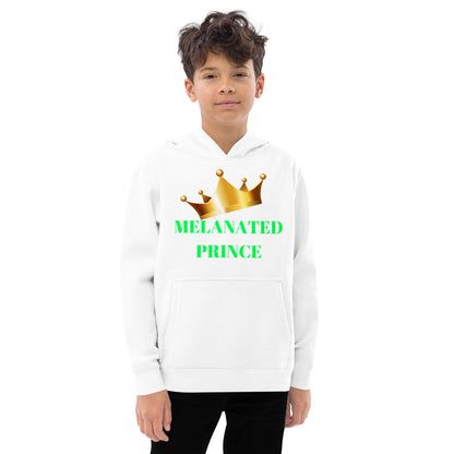 MELANATED PRINCE Kids Fleece Hoodie by SobG Designs