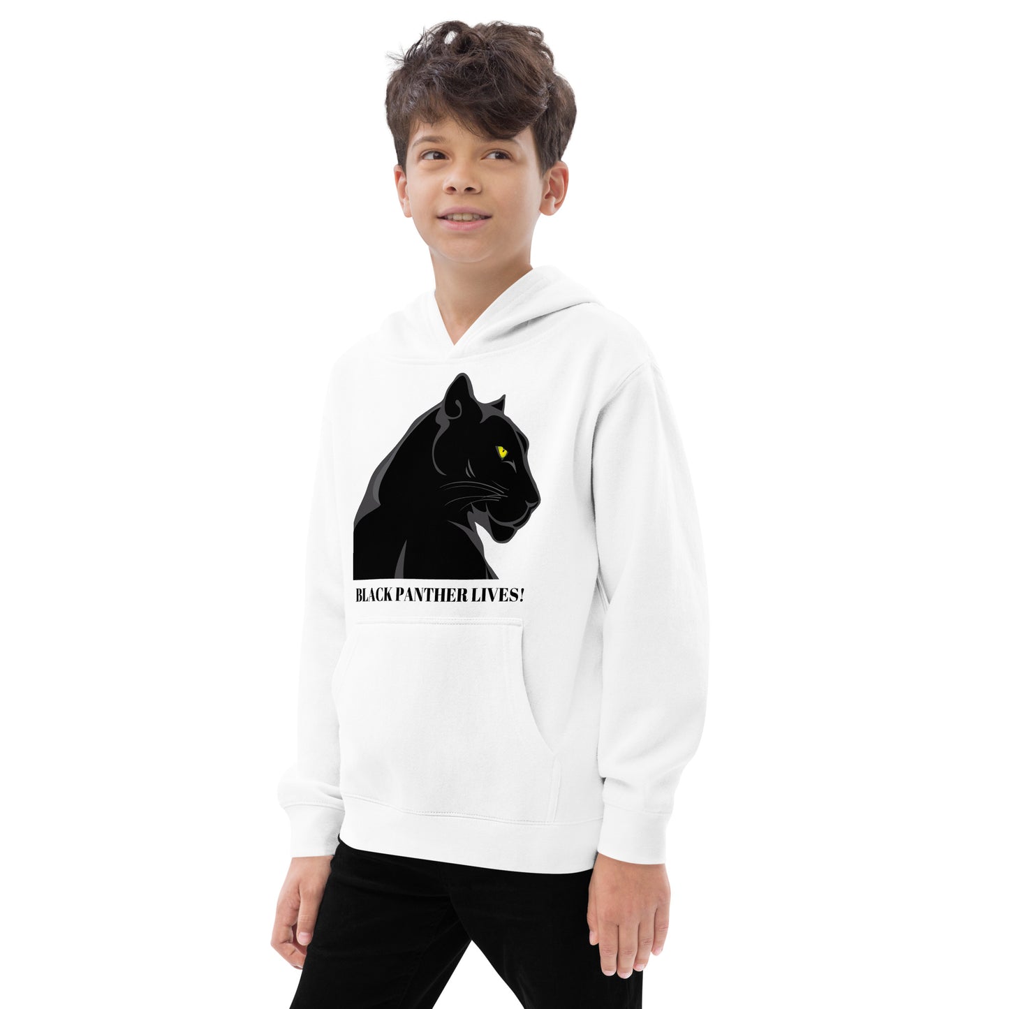 Kids BLACK PANTHER LIVES!  Unisex Fleece Hoodie by SobG Designs