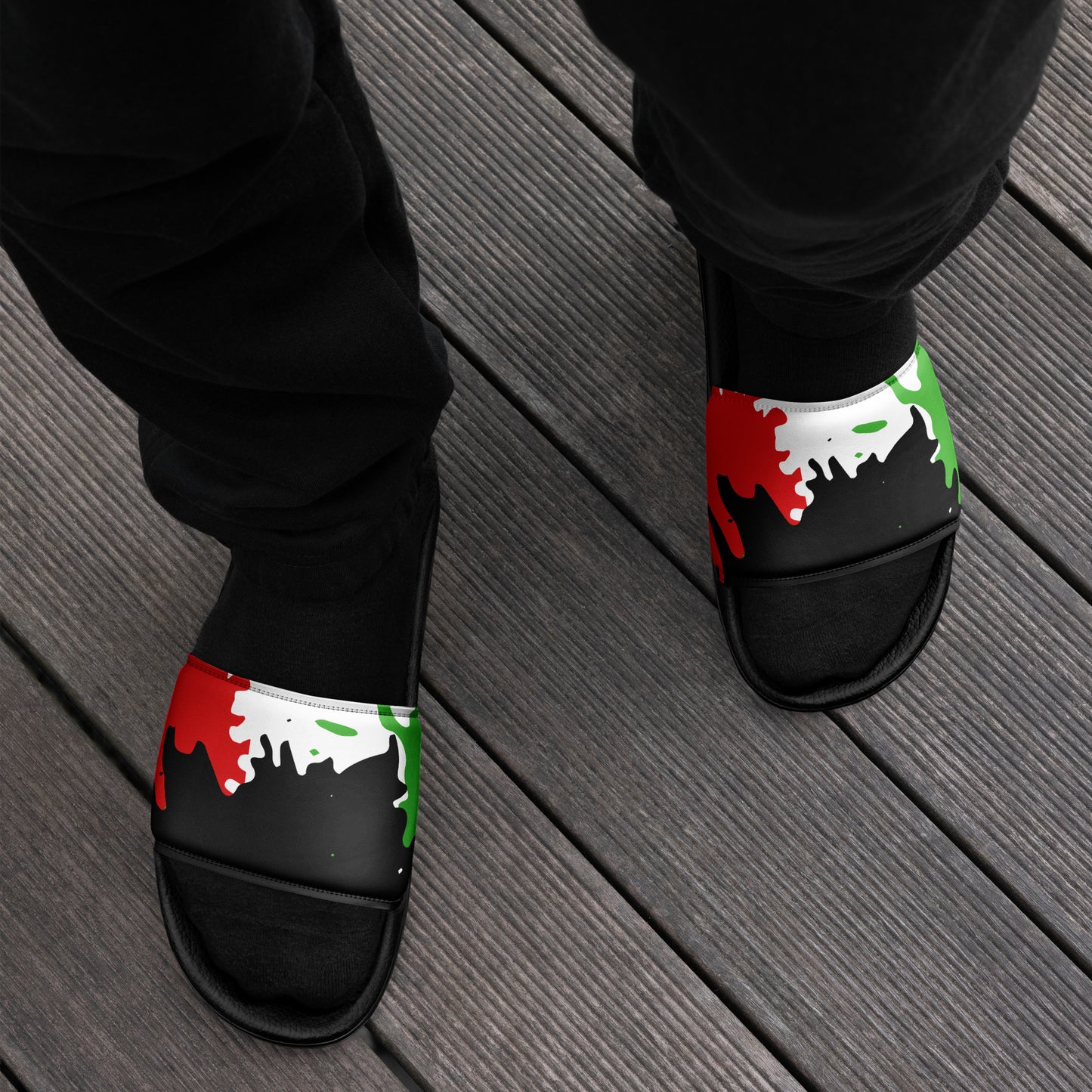 OUR COLORS Men’s Slides by SobG Designs