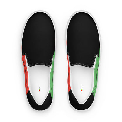 THE RED THE BLACK THE GREEN Men’s Slip-on Canvas Shoes by SobG Designs