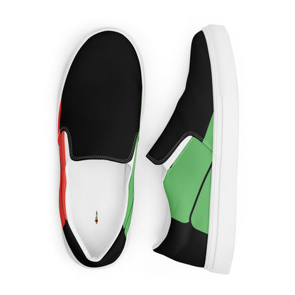 THE RED THE BLACK THE GREEN Men’s Slip-on Canvas Shoes by SobG Designs