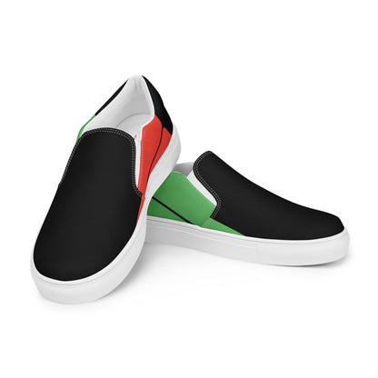THE RED THE BLACK THE GREEN Men’s Slip-on Canvas Shoes by SobG Designs