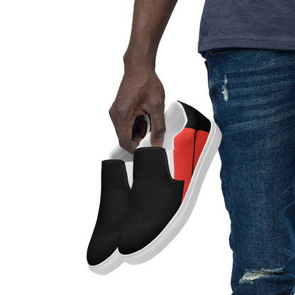 THE RED THE BLACK THE GREEN Men’s Slip-on Canvas Shoes by SobG Designs