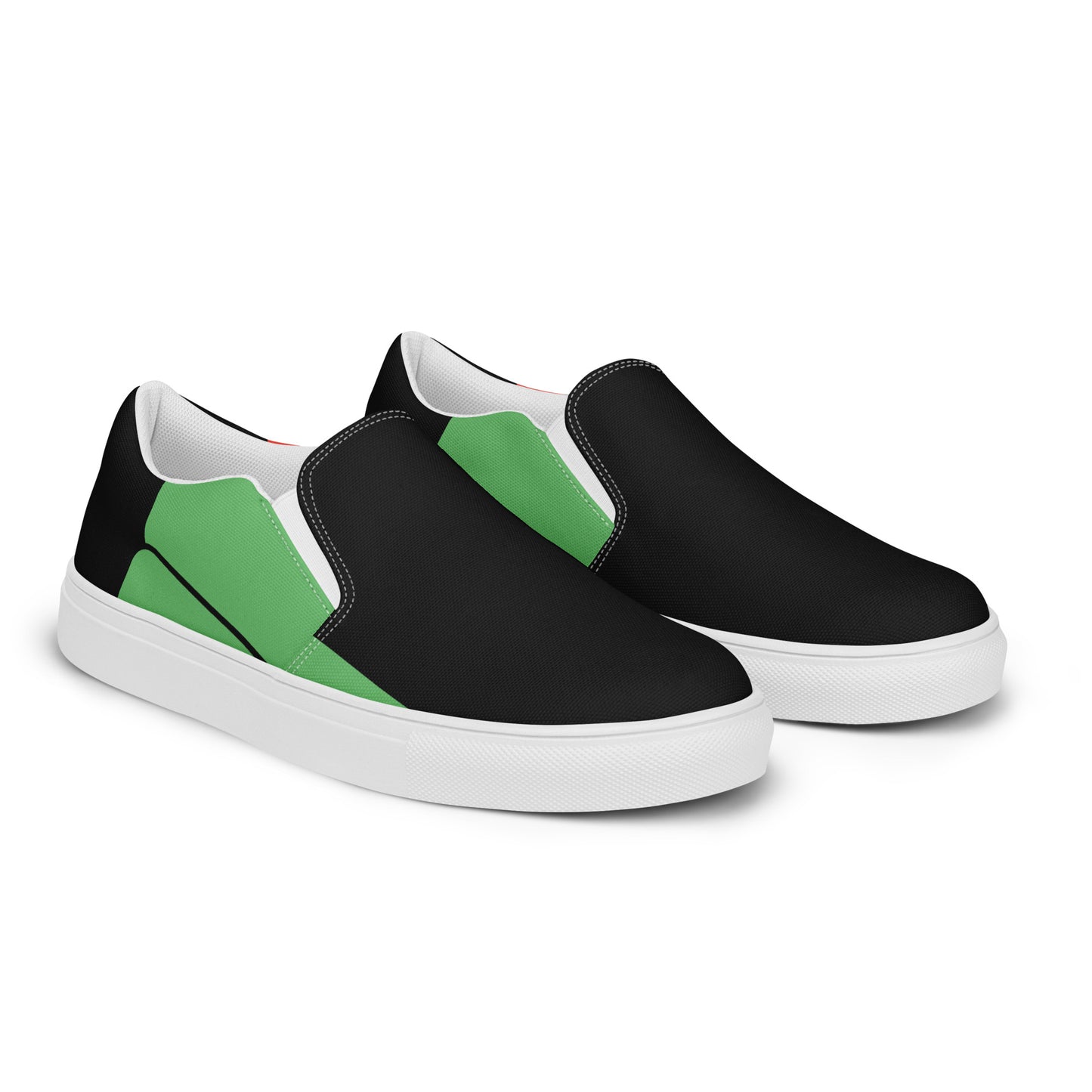 THE RED THE BLACK THE GREEN Men’s Slip-on Canvas Shoes by SobG Designs