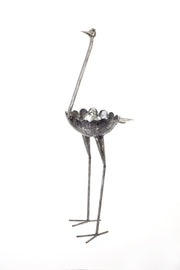 Kenyan Recycled Metal Ostrich Plant Holders