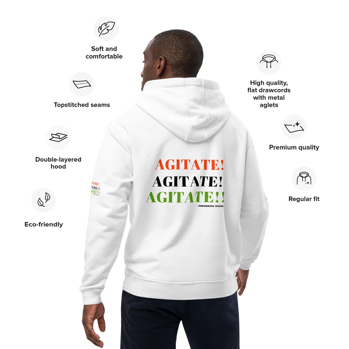 AGITATE! AGITATE! AGITATE!  Premium Eco Hoodie by SobG Designs