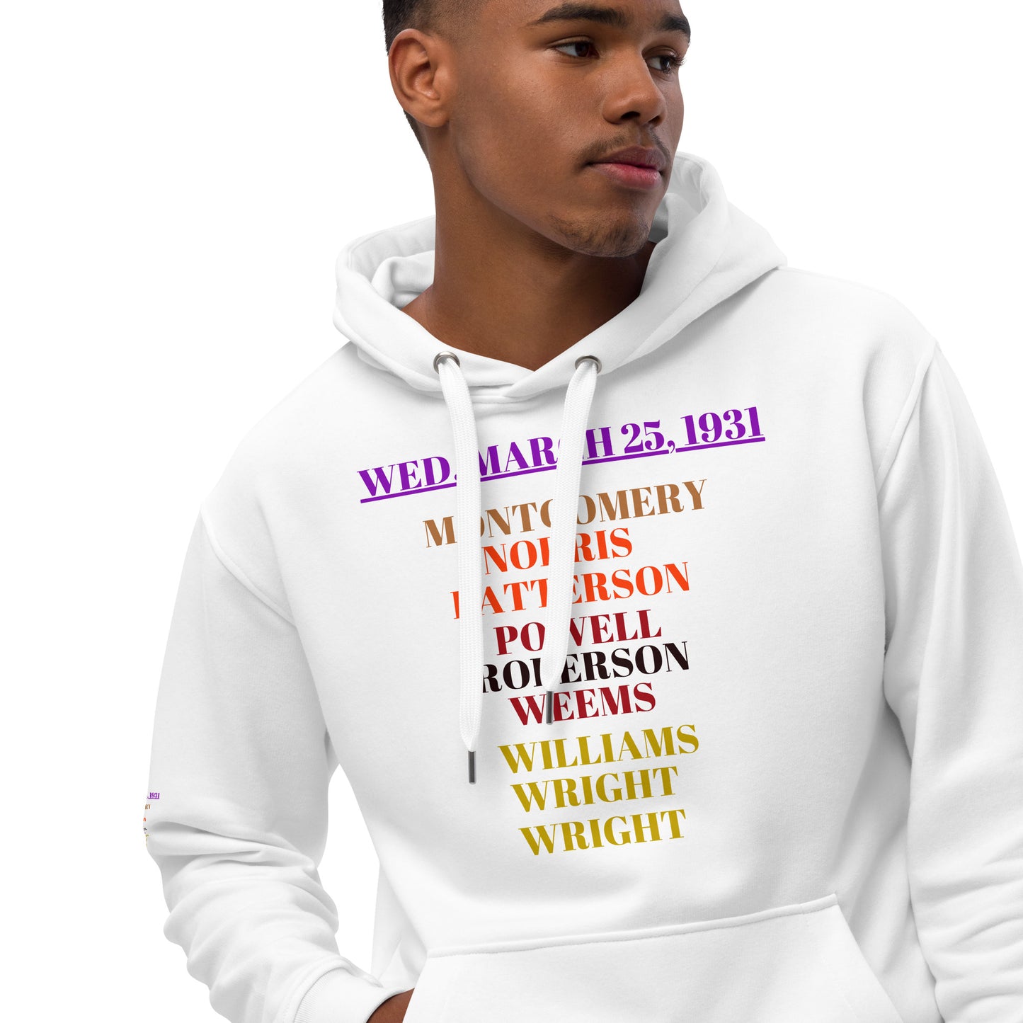 WED. MARCH 25, 1931, UNISEX Premium Eco Hoodie by SoG Designs