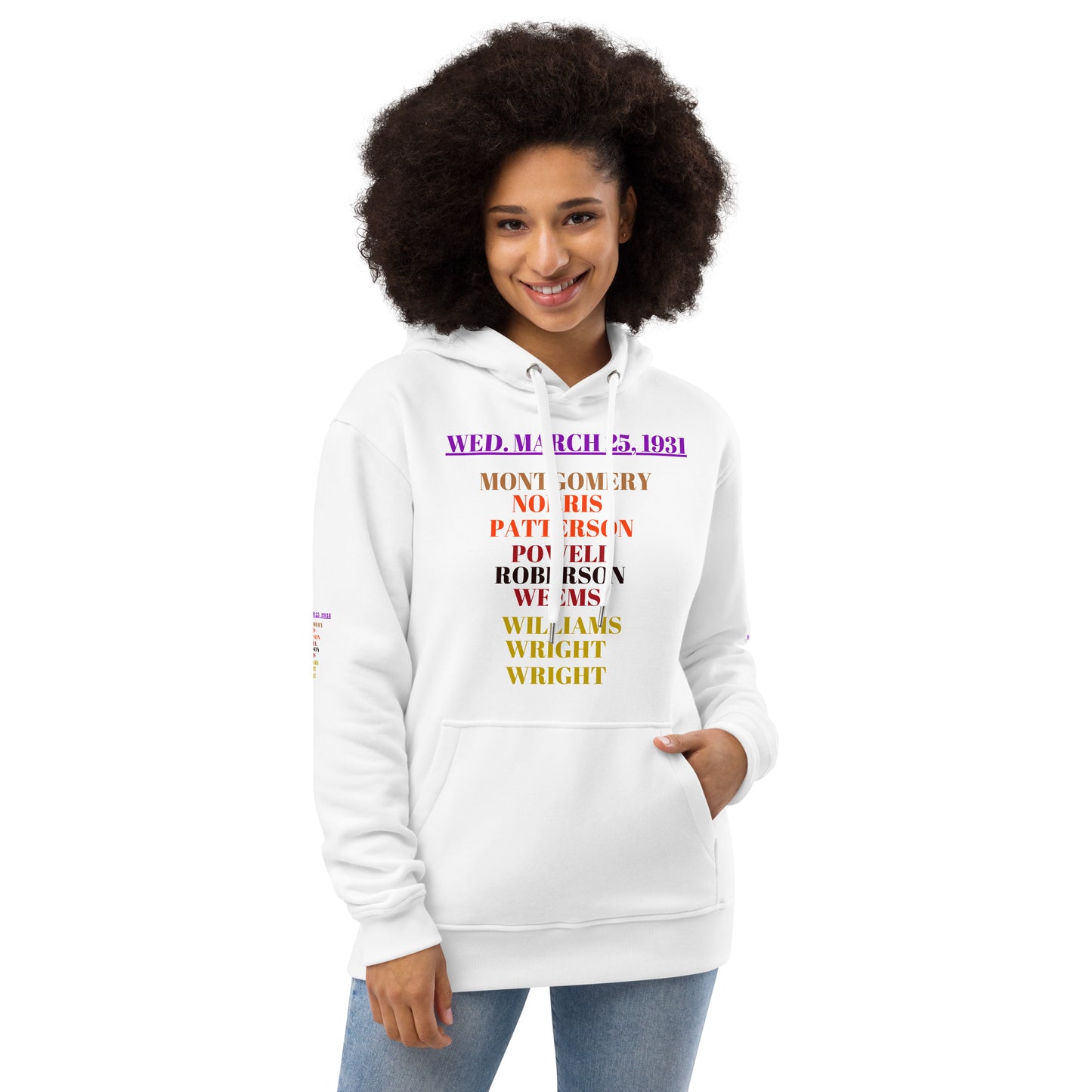 WED. MARCH 25, 1931, UNISEX Premium Eco Hoodie by SoG Designs