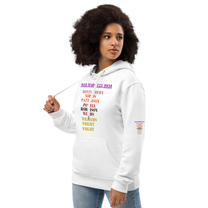 WED. MARCH 25, 1931, UNISEX Premium Eco Hoodie by SoG Designs