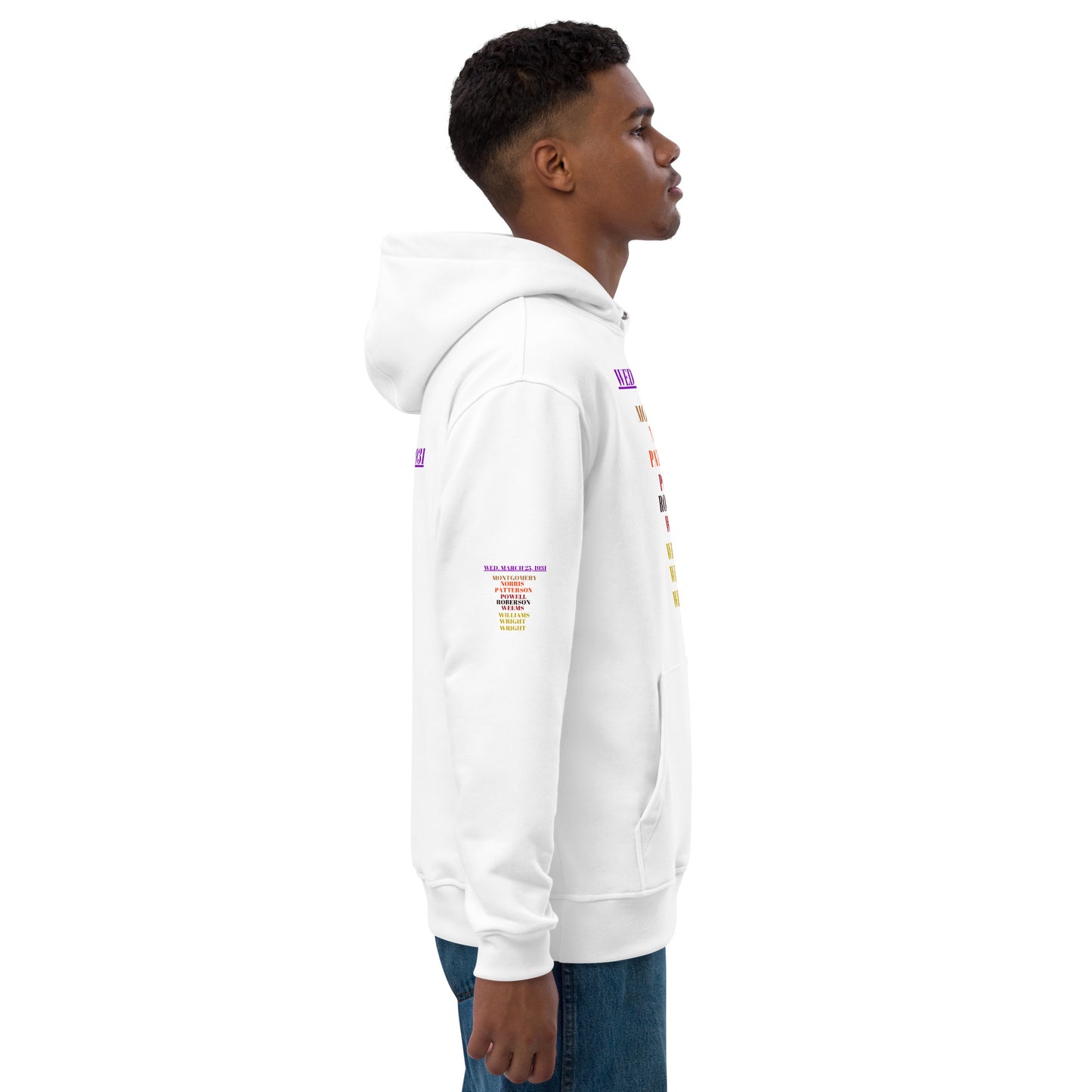 WED. MARCH 25, 1931, UNISEX Premium Eco Hoodie by SoG Designs