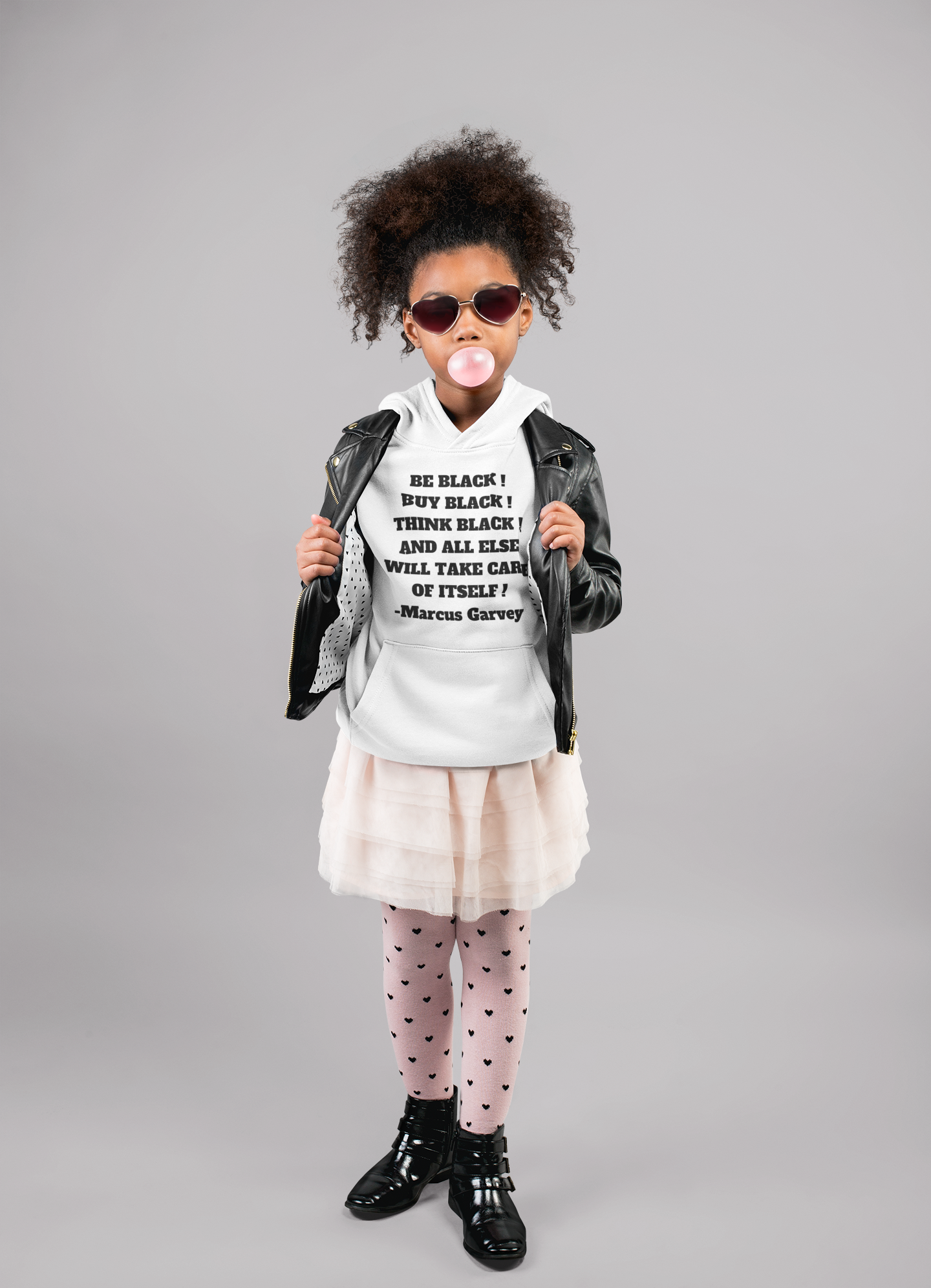 BE BLACK! BUY BLACK! THINK BLACK! Unisex Kids Hoodie by SobG Designs