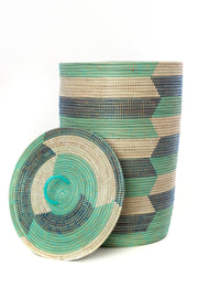 Set of Three (3) Blue Sahara Hamper Baskets