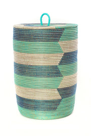 Set of Three (3) Blue Sahara Hamper Baskets