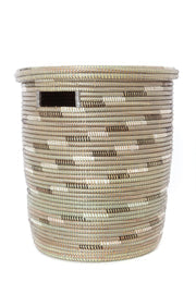 Silver Swirl Flat Lid Storage Basket Set of (2)