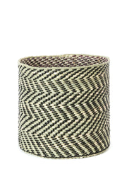 Black & Natural Maila Milulu Reed Baskets Set of (3)