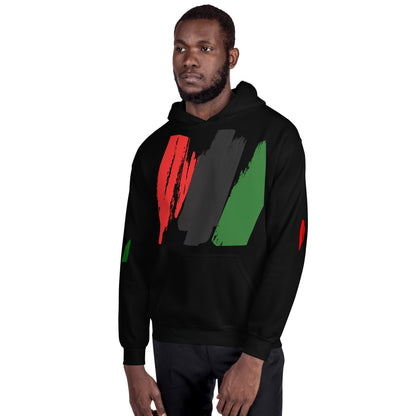 The Red, Black, & Green Unisex Hoodie by SobG Designs