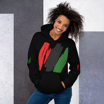 The Red, Black, & Green Unisex Hoodie by SobG Designs