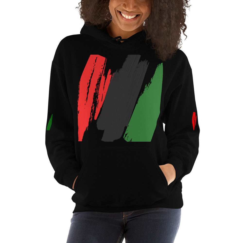 The Red, Black, & Green Unisex Hoodie by SobG Designs