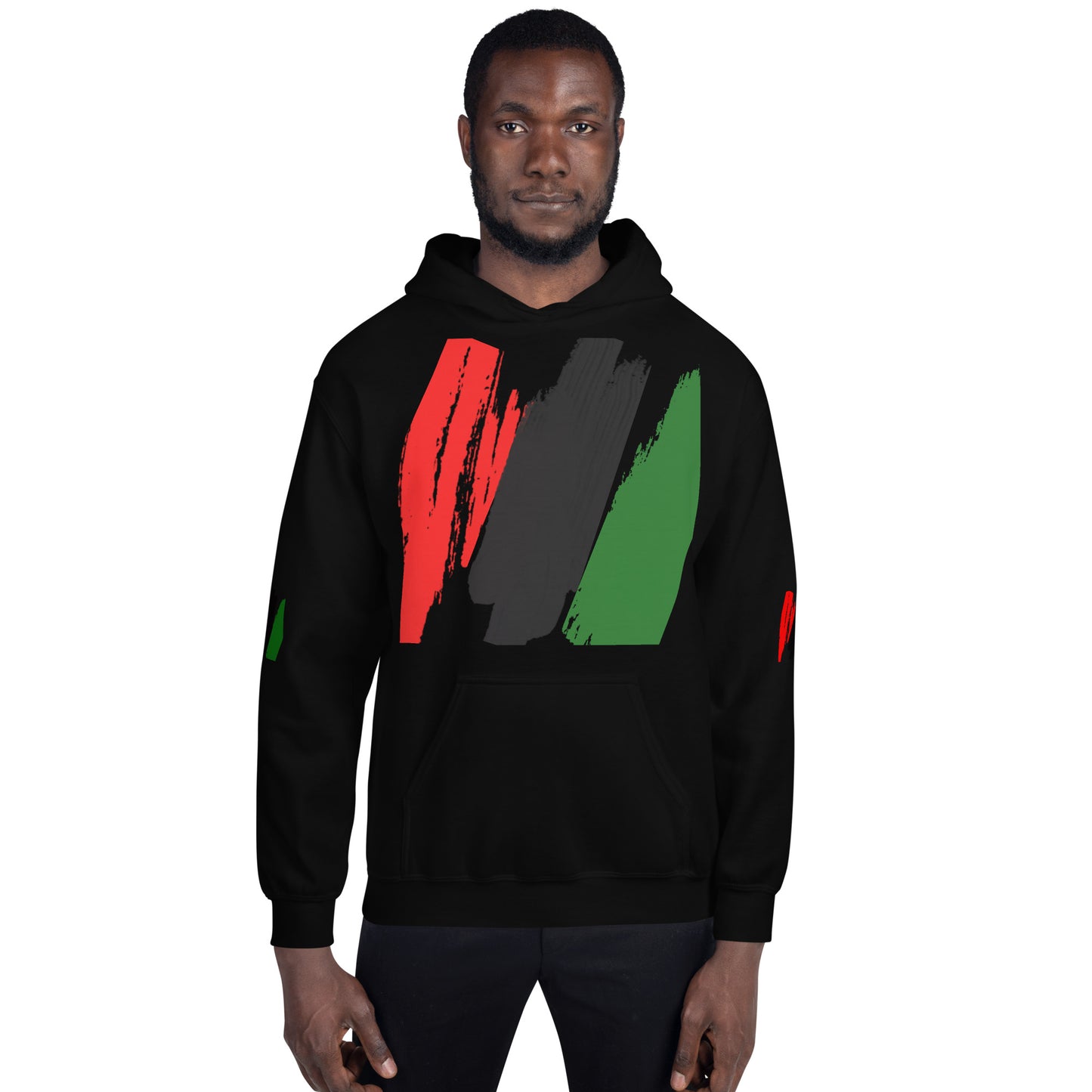 The Red, Black, & Green Unisex Hoodie by SobG Designs