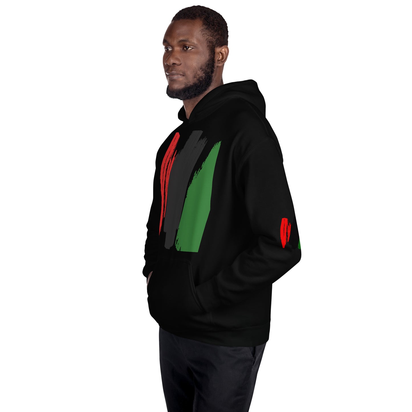 The Red, Black, & Green Unisex Hoodie by SobG Designs