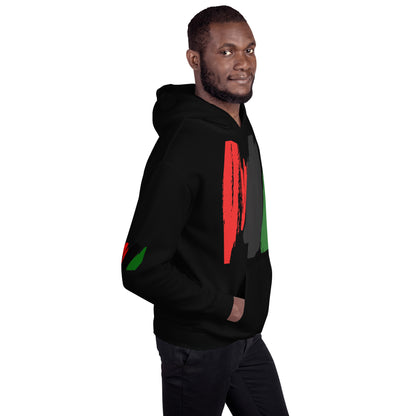 The Red, Black, & Green Unisex Hoodie by SobG Designs