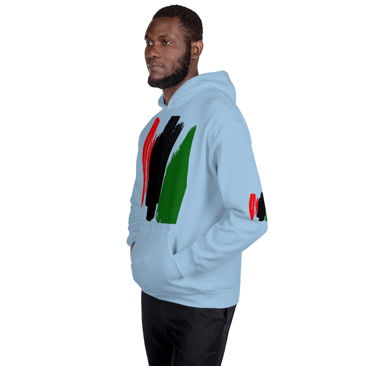 The Red, Black, & Green Unisex Hoodie by SobG Designs