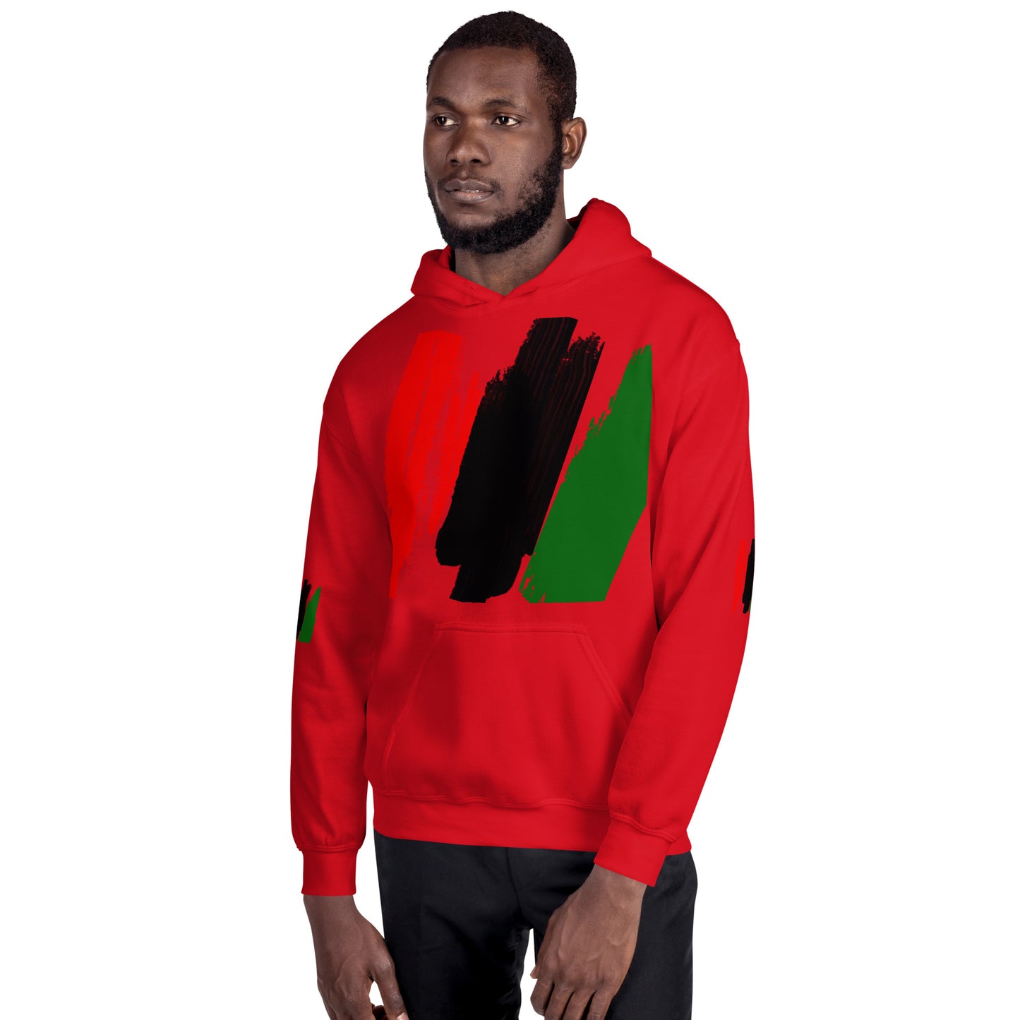 The Red, Black, & Green Unisex Hoodie by SobG Designs