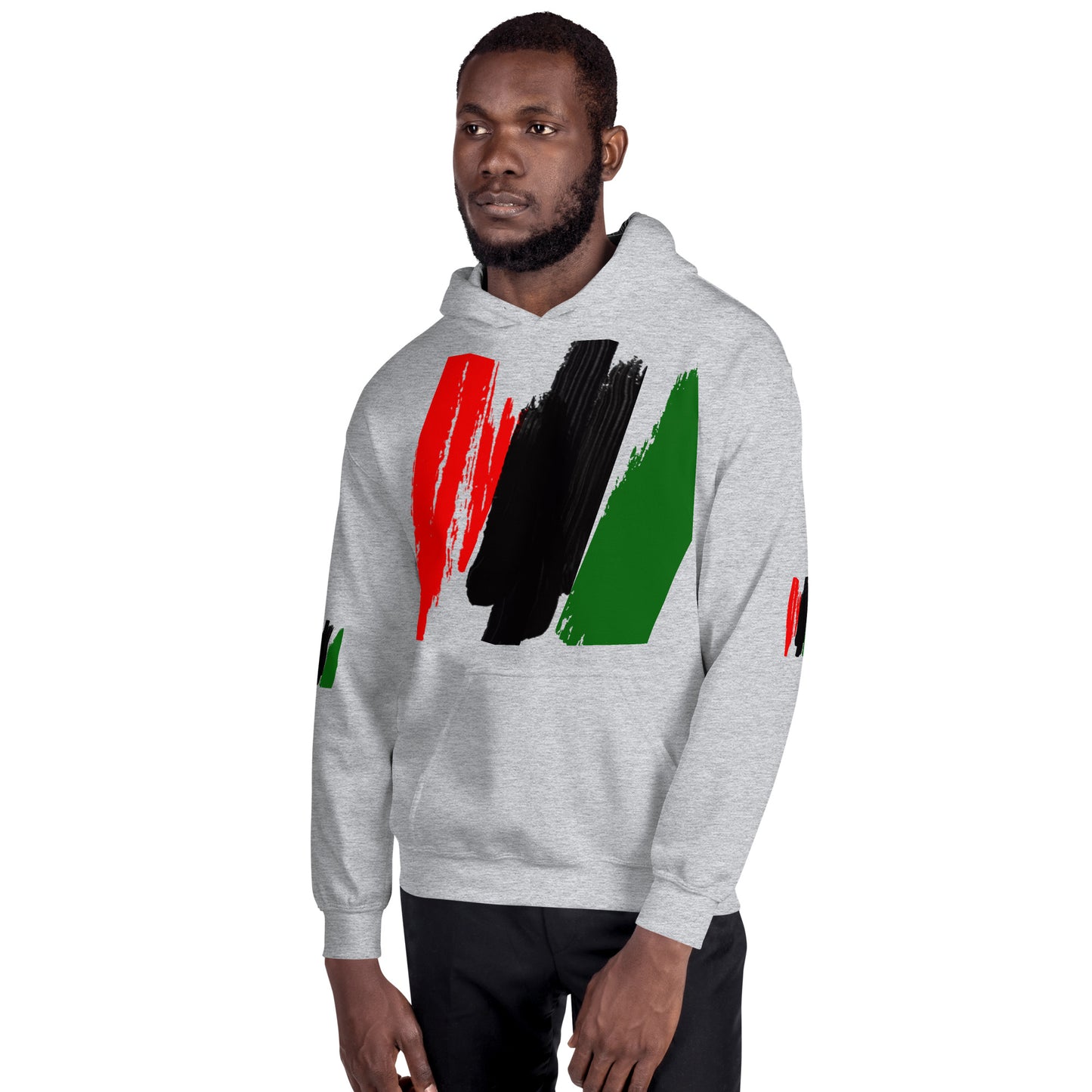 The Red, Black, & Green Unisex Hoodie by SobG Designs