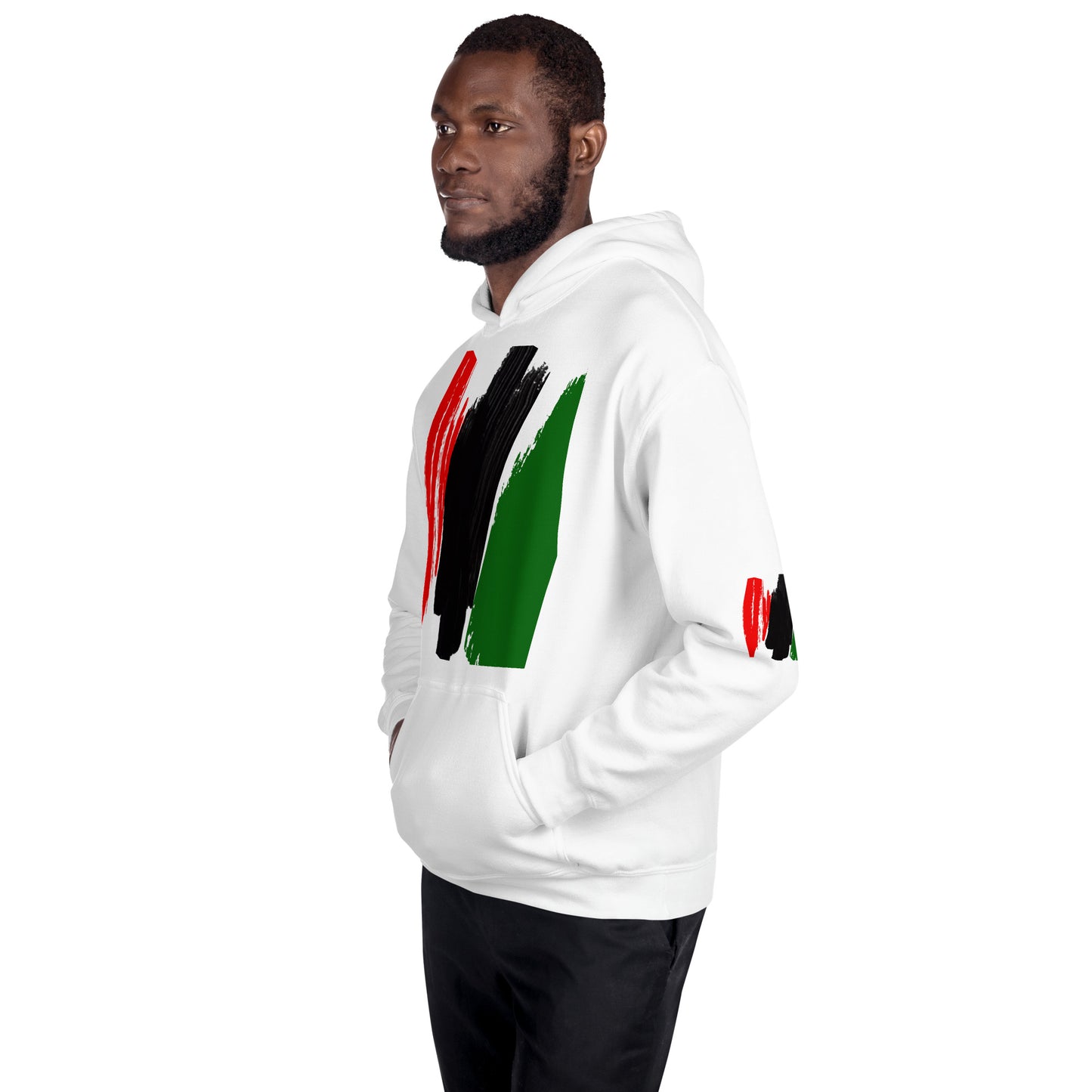 The Red, Black, & Green Unisex Hoodie by SobG Designs