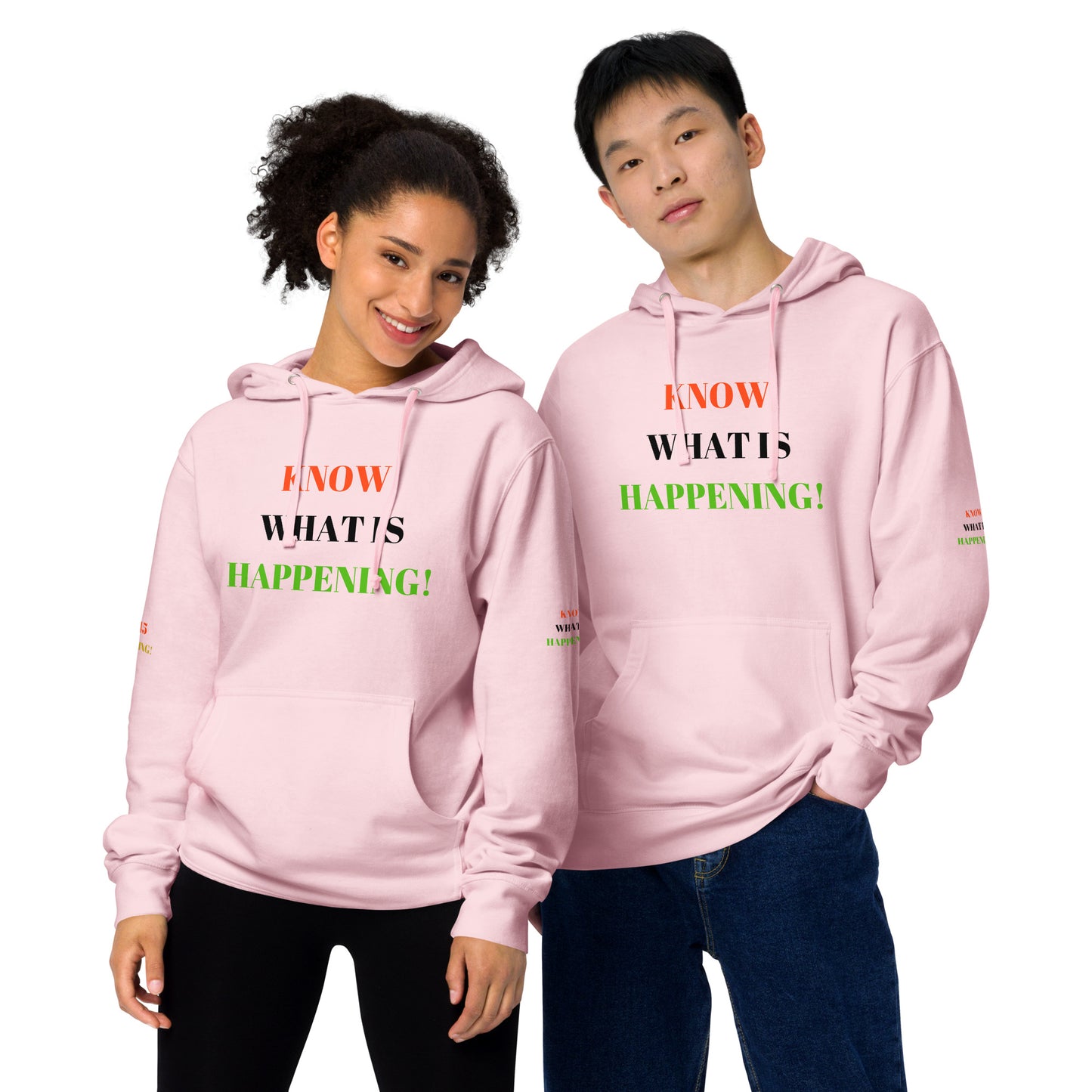 KNOW WHAT IS HAPPENING! Unisex Midweight Hoodie by SobG Designs