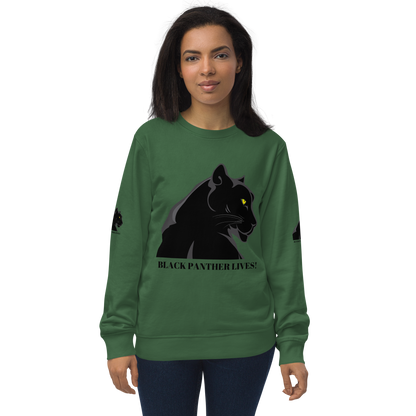 BLACK PANTHER LIVES! Unisex Organic Sweatshirt by SobG Designs