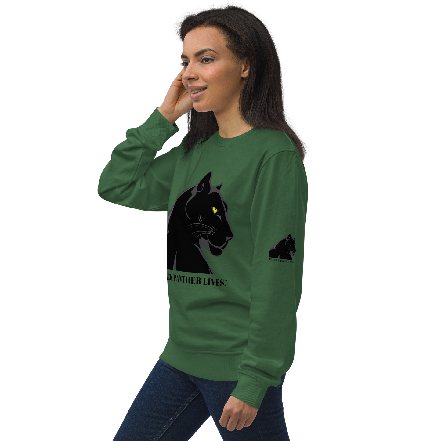 BLACK PANTHER LIVES! Unisex Organic Sweatshirt by SobG Designs