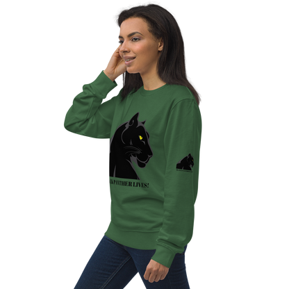 BLACK PANTHER LIVES! Unisex Organic Sweatshirt by SobG Designs