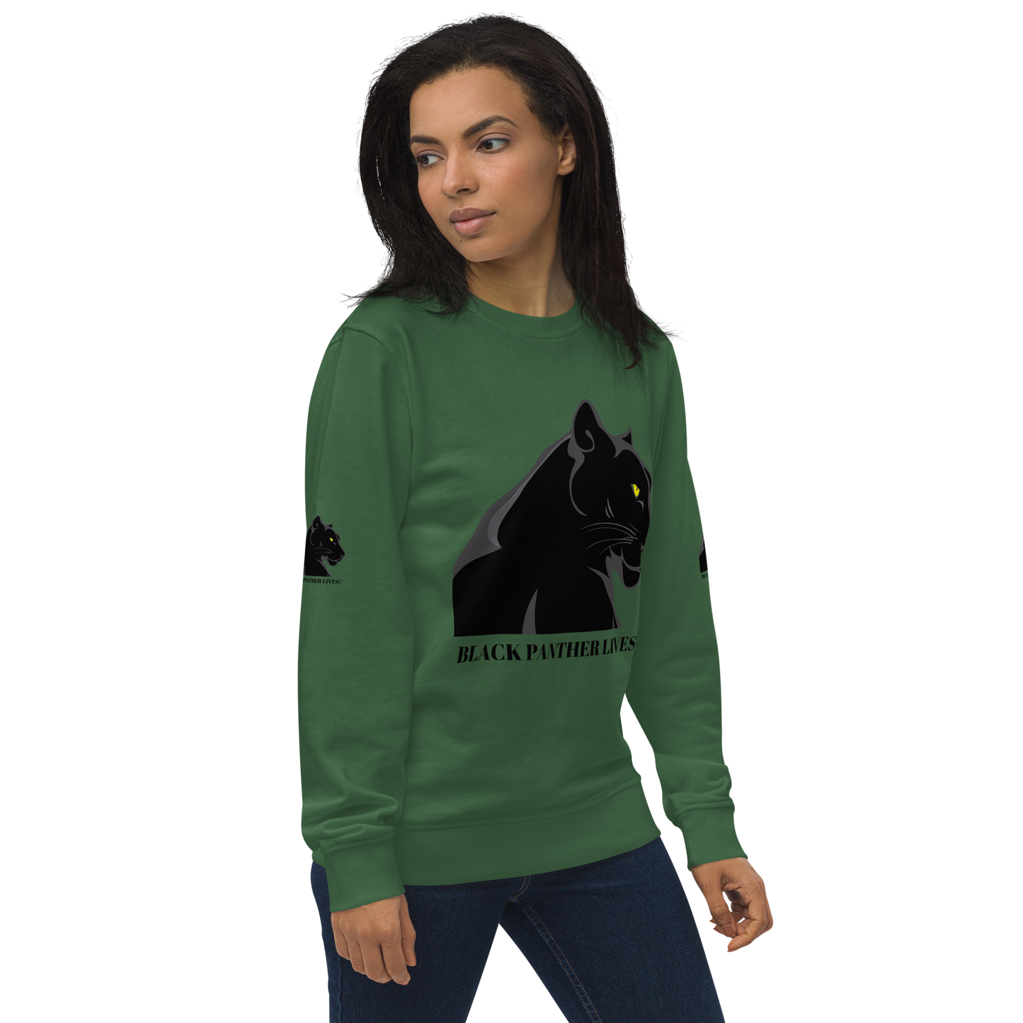 BLACK PANTHER LIVES! Unisex Organic Sweatshirt by SobG Designs