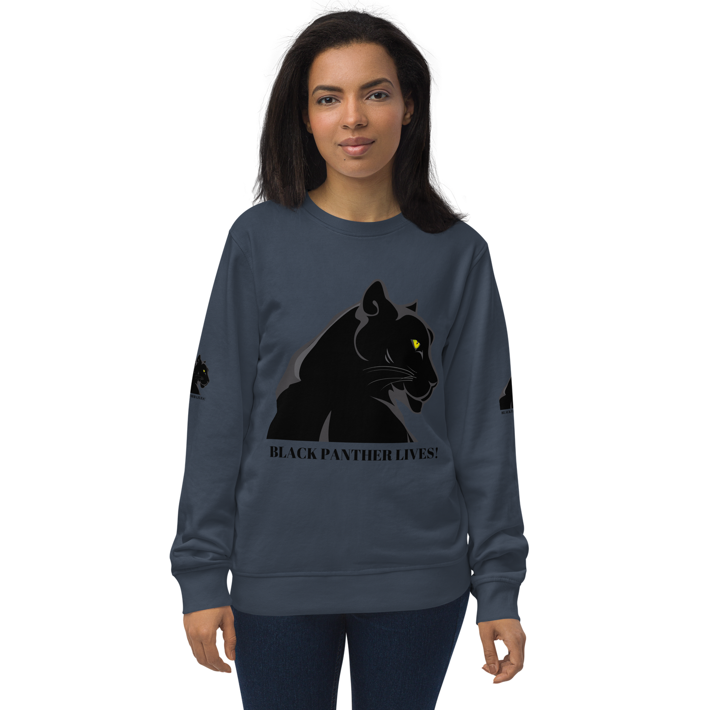 BLACK PANTHER LIVES! Unisex Organic Sweatshirt by SobG Designs