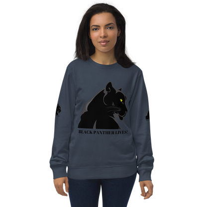 BLACK PANTHER LIVES! Unisex Organic Sweatshirt by SobG Designs