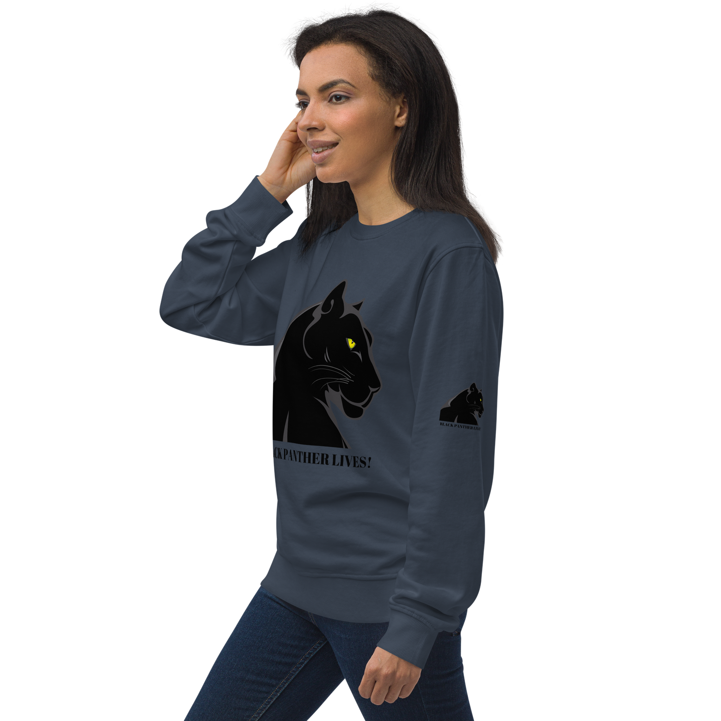 BLACK PANTHER LIVES! Unisex Organic Sweatshirt by SobG Designs
