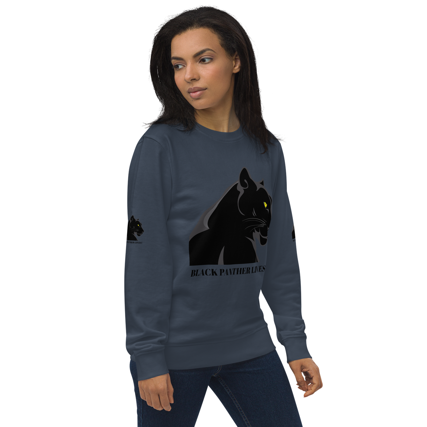 BLACK PANTHER LIVES! Unisex Organic Sweatshirt by SobG Designs
