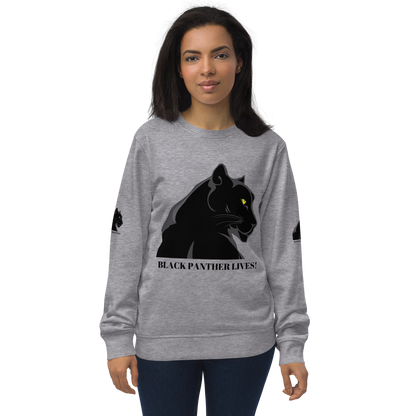 BLACK PANTHER LIVES! Unisex Organic Sweatshirt by SobG Designs