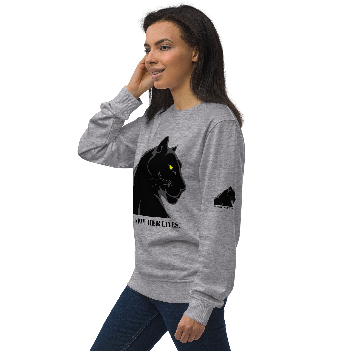 BLACK PANTHER LIVES! Unisex Organic Sweatshirt by SobG Designs