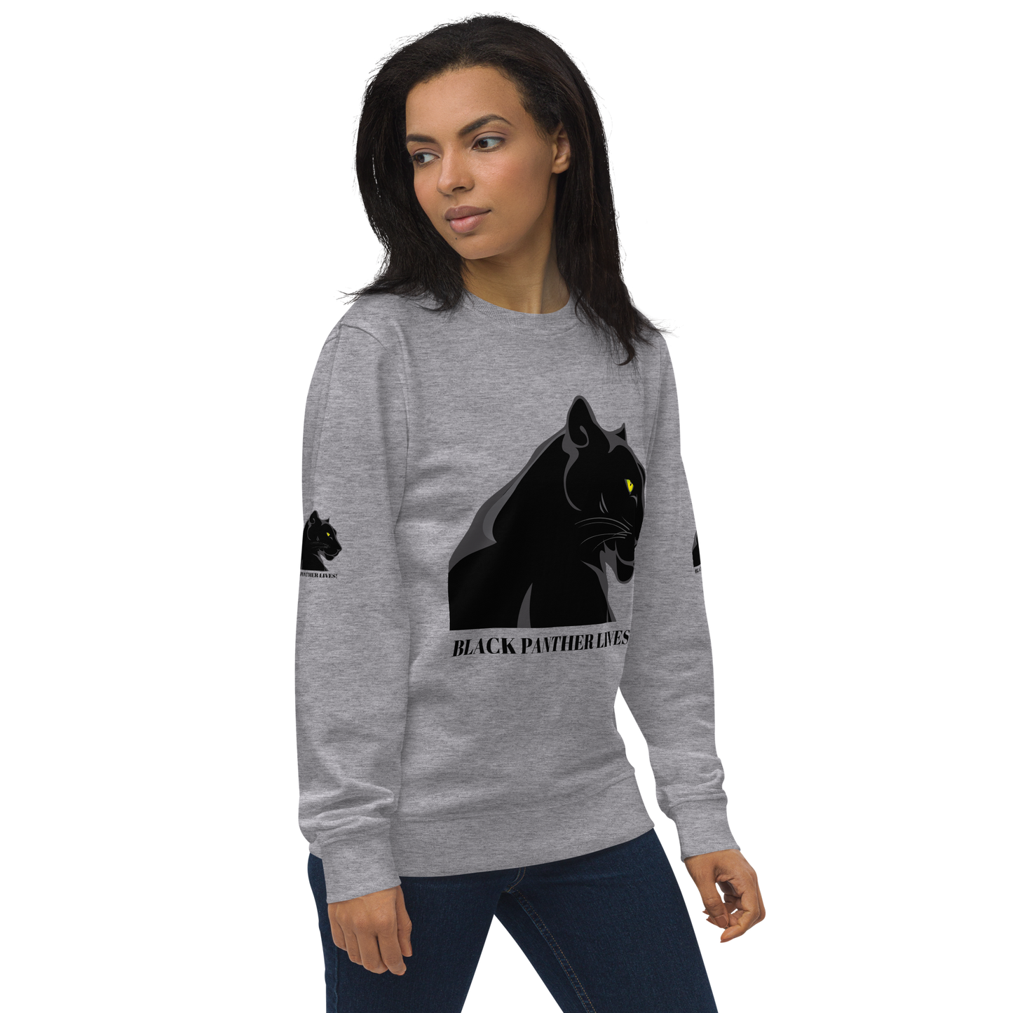 BLACK PANTHER LIVES! Unisex Organic Sweatshirt by SobG Designs