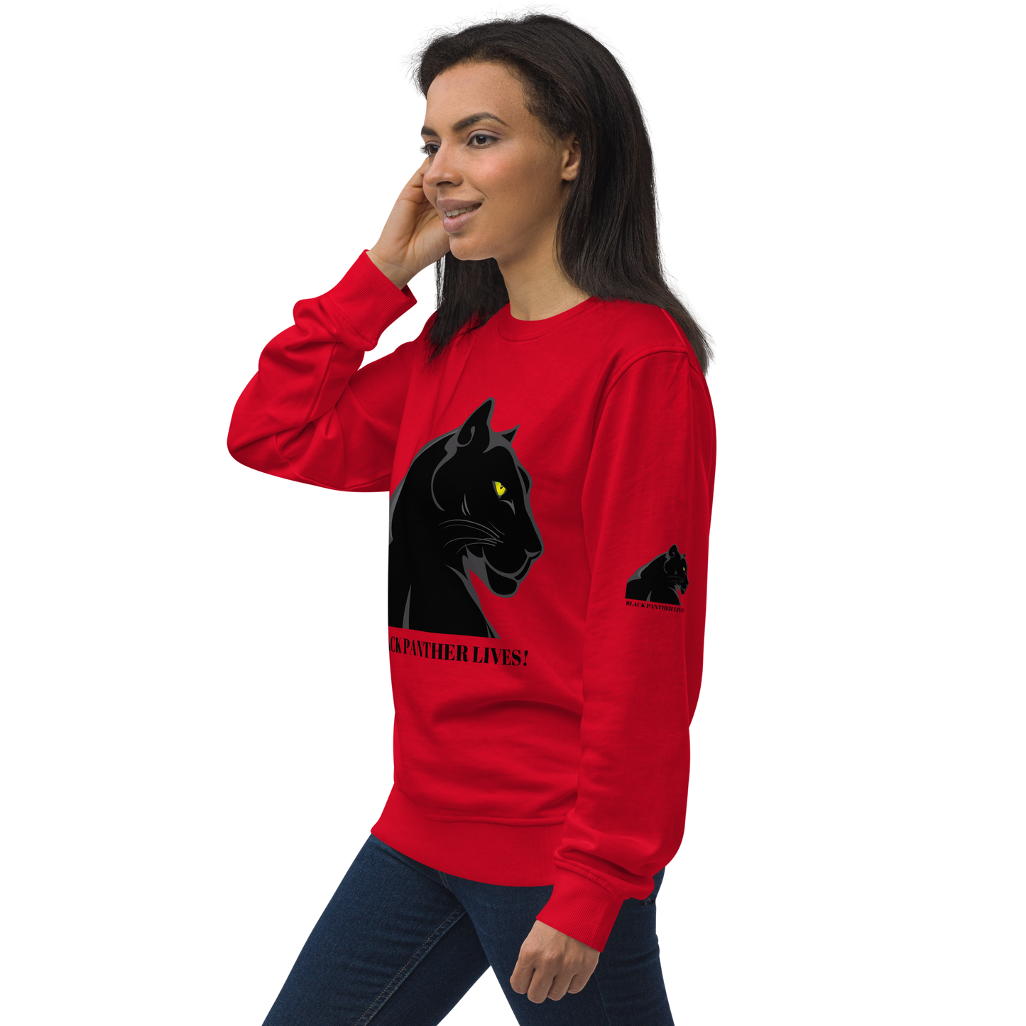 BLACK PANTHER LIVES! Unisex Organic Sweatshirt by SobG Designs