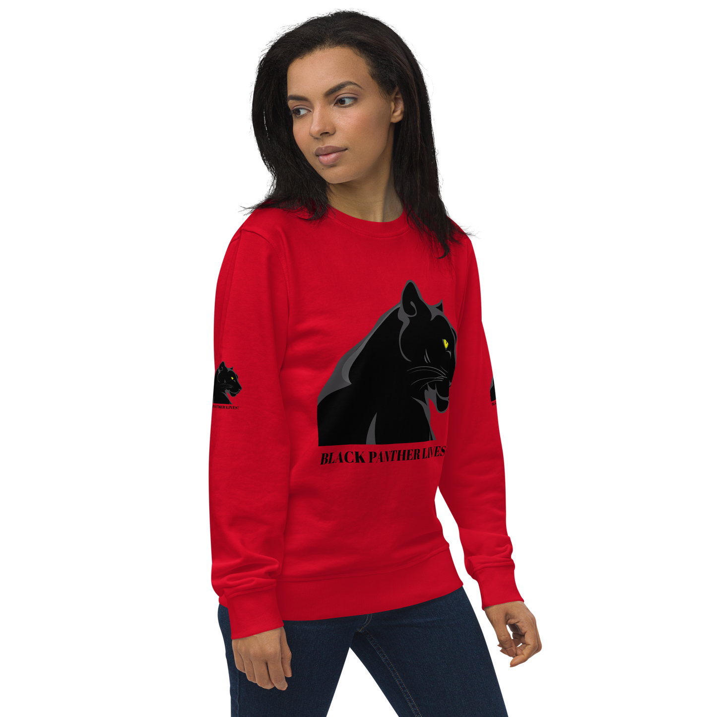 BLACK PANTHER LIVES! Unisex Organic Sweatshirt by SobG Designs