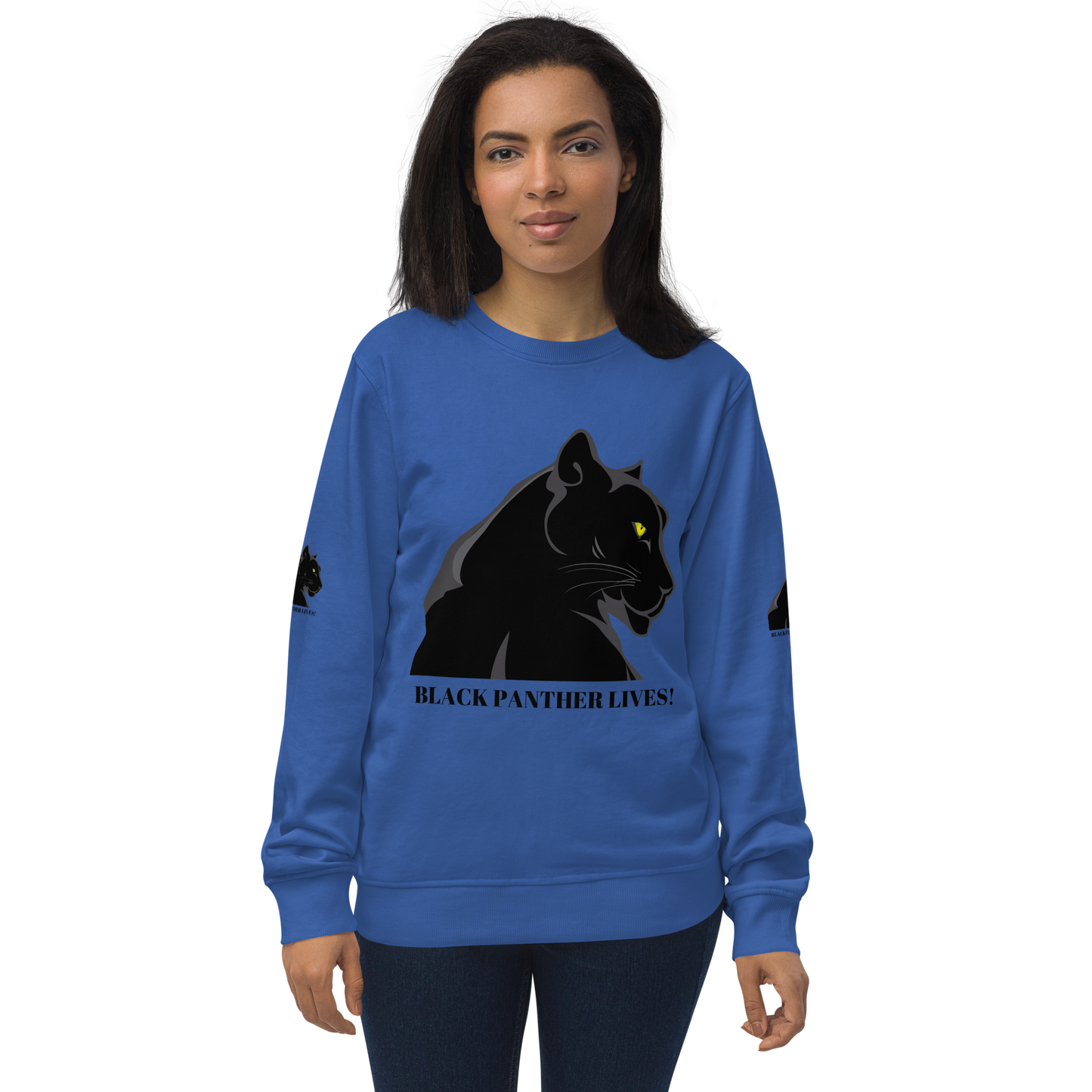 BLACK PANTHER LIVES! Unisex Organic Sweatshirt by SobG Designs