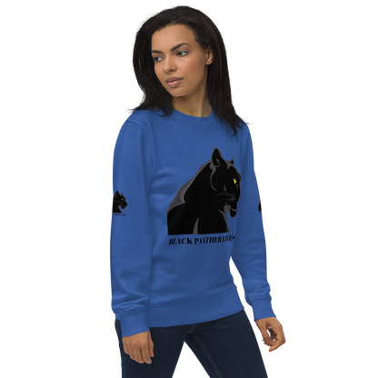 BLACK PANTHER LIVES! Unisex Organic Sweatshirt by SobG Designs