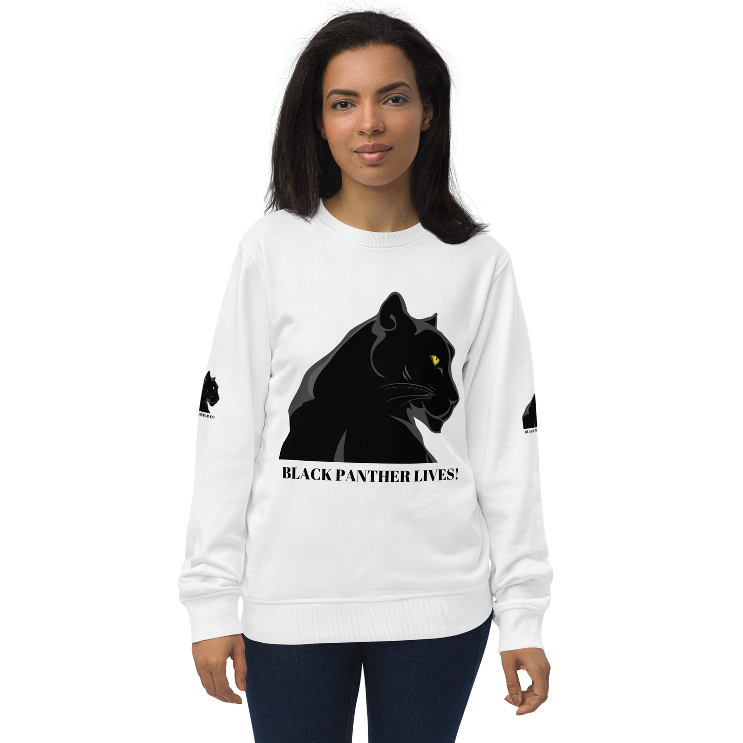 BLACK PANTHER LIVES! Unisex Organic Sweatshirt by SobG Designs